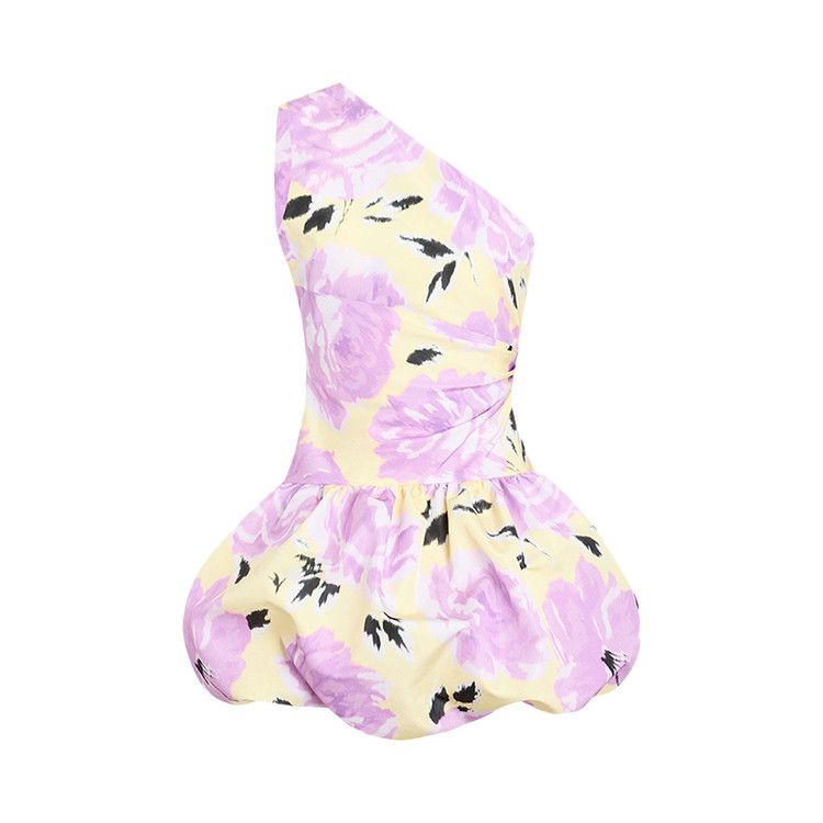 Patou One Shoulder Bloomer Mini Dress 'Peony Garden'