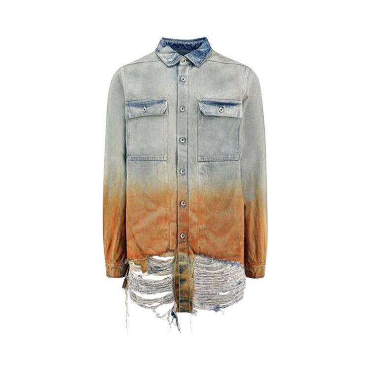 Rick Owens DRKSHDW Degrade Denim Outershirt 'Sky/Orange Degrade'