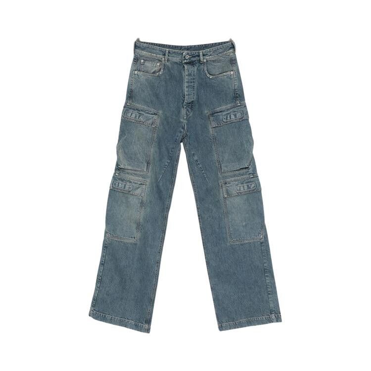 Rick Owens DRKSHDW Denim Double Cargo Jeans 'Washed Indigo'