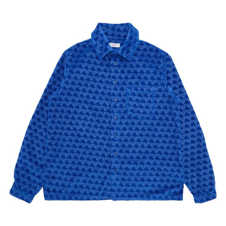 ERL Corduroy Embossed Shirt 'Blue'