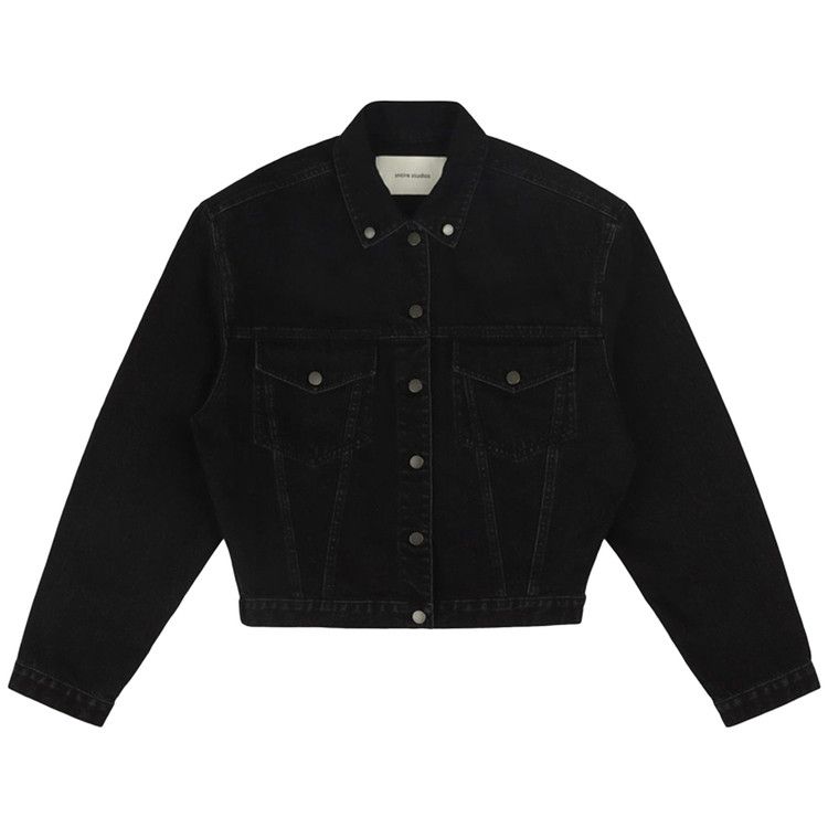 Entire Studios Shrunken Denim Jacket 'Magnetite'