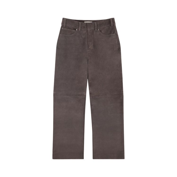 Entire Studios Leather Straight Leg Pant 'Green'