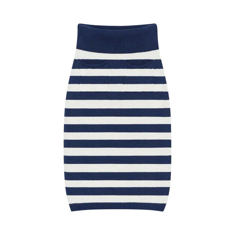 Kenzo Striped Midi Pencil Skirt 'Midnight Blue'