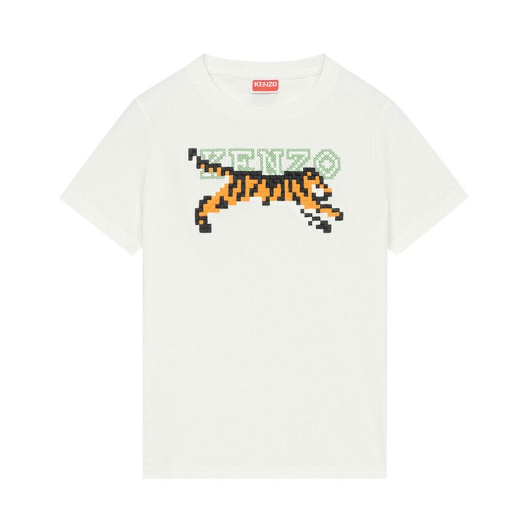 Kenzo Pixel Tiger Classic T-Shirt 'Off White'