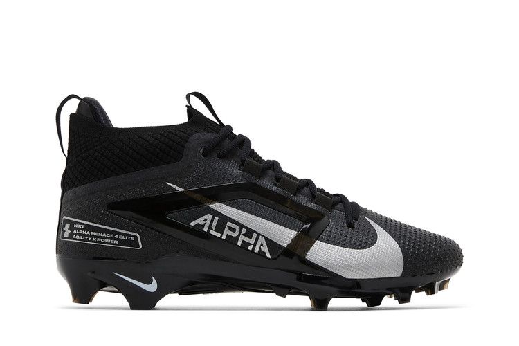Nike Alpha Menace 4 Elite 'Black Metallic Silver'
