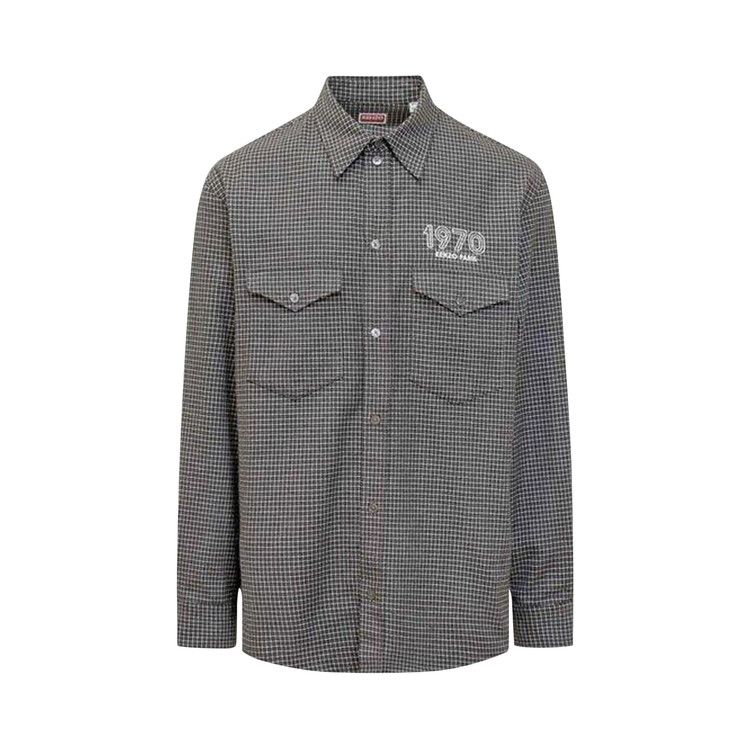 Kenzo Archive 1970 Military Shirt 'Stone Grey'