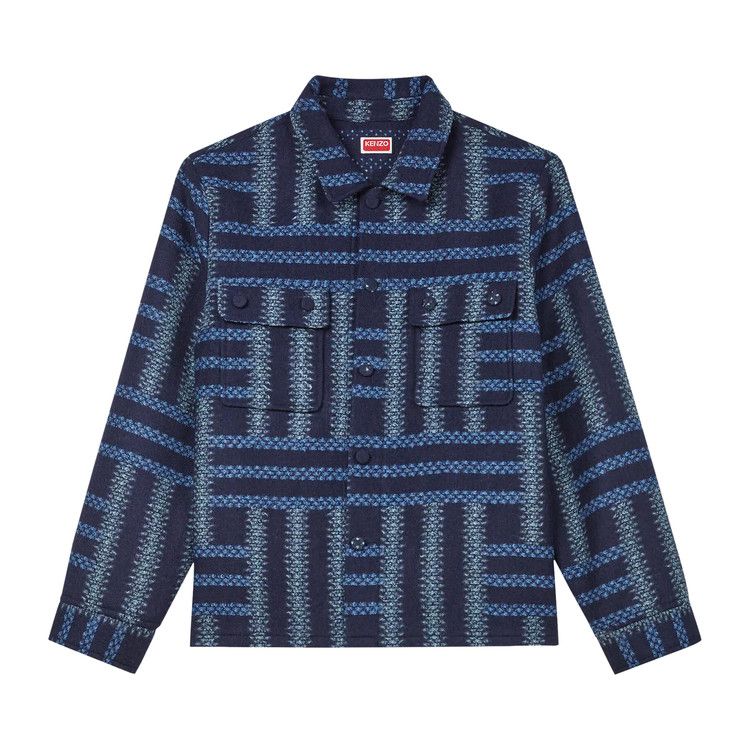 Kenzo Weave Overshirt 'Midnight Blue'