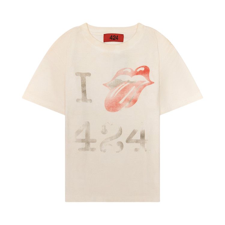 424 I Love Tongue T-Shirt 'White'