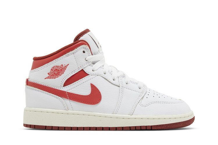 Air Jordan 1 Mid SE GS 'White Dune Red'