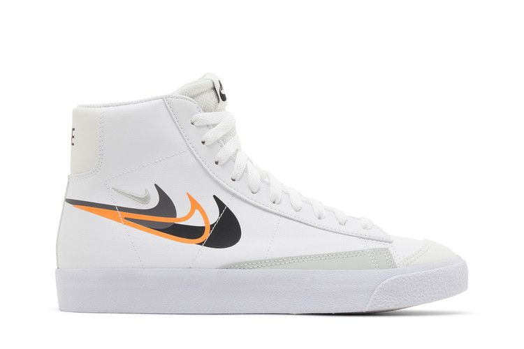 Nike Blazer Mid Next Nature GS 'Multi-Swoosh - White Bright Mandarin'