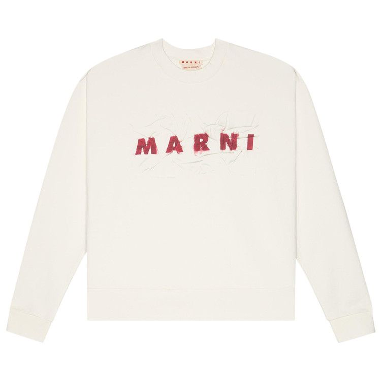 Marni Logo Sweatshirt 'Natural White'