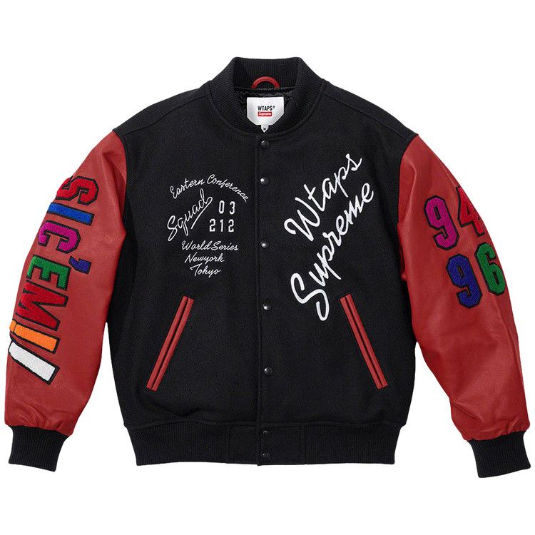 Supreme x WTAPS Varsity Jacket 'Black'