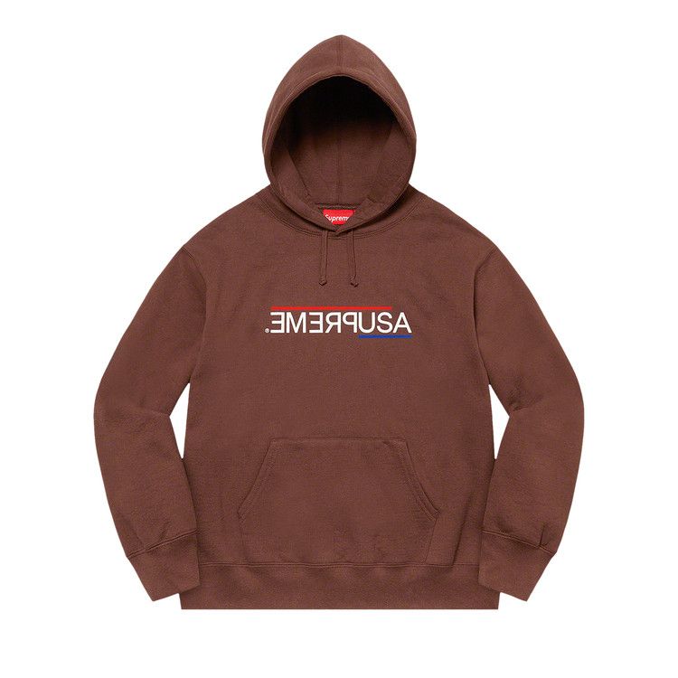 Supreme USA Hooded Sweatshirt 'Dark Brown'