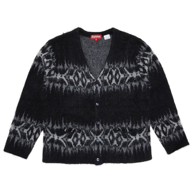 Supreme Abstract Stripe Cardigan 'Black'