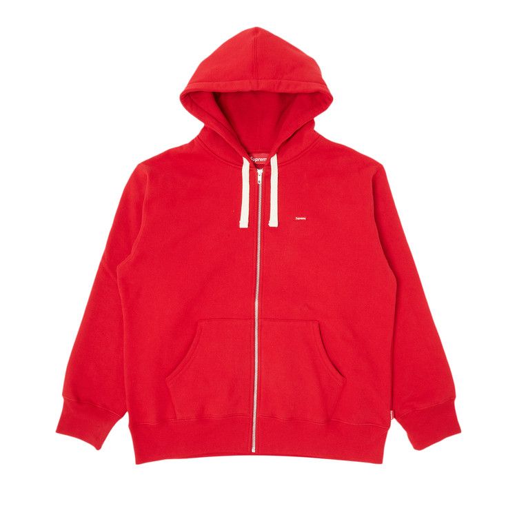 Supreme Small Box Drawcord Zip Up Hooded Sweatshirt 'Red'