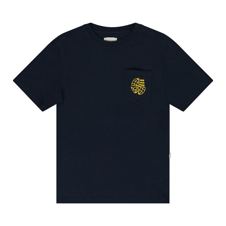 Aimé Leon Dore Short-Sleeve World Peace Tee 'Navy Blazer'
