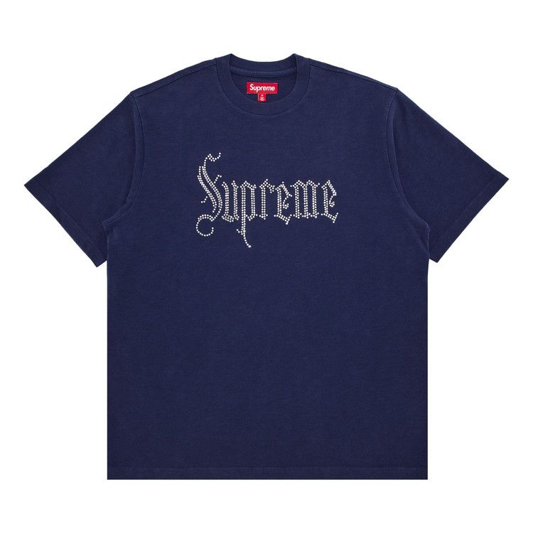 Supreme Rhinestone Short-Sleeve Top 'Navy'
