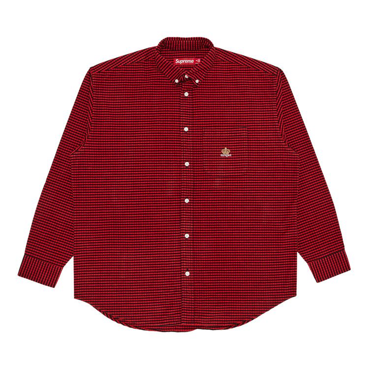 Supreme Loose Fit Flannel Oxford Shirt 'Red Plaid'
