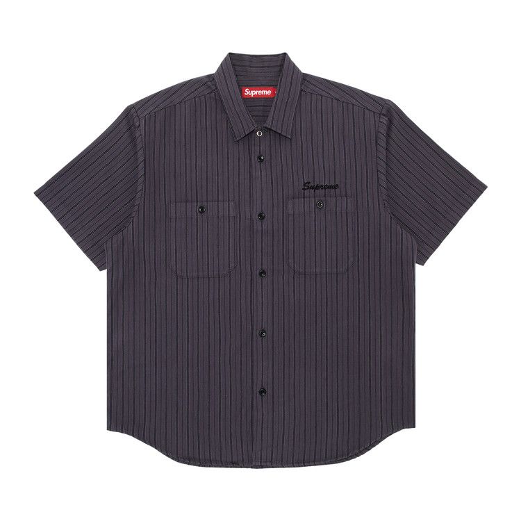 Supreme AOI Eyes Short-Sleeve Work Shirt 'Stripe'