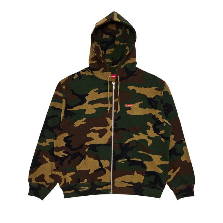 Supreme Small Box Zip Up Hooded Sweatshirt 'Woodland Camo'