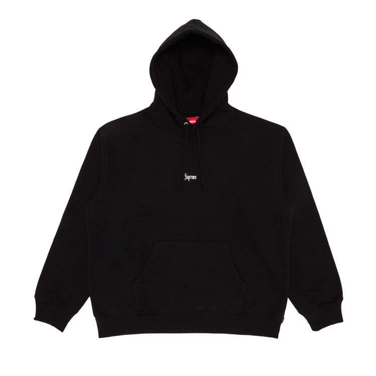 Supreme Micro Logo Hooded Sweatshirt 'Black'