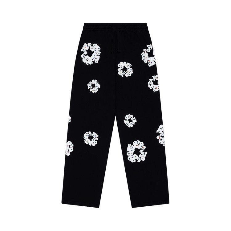 Denim Tears Rhinestone Cotton Wreath Sweatpants 'Black'