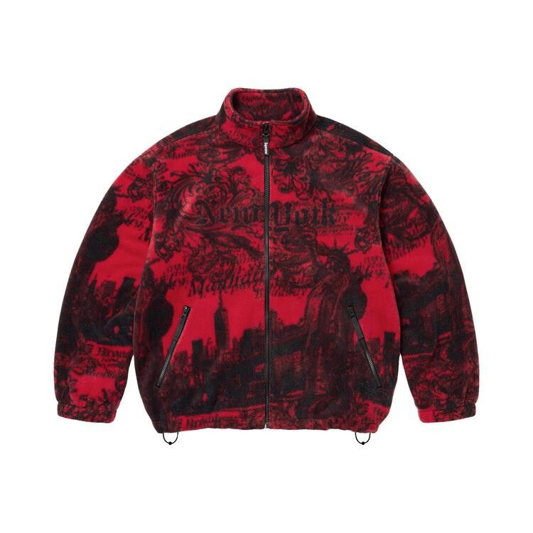 Supreme New York Fleece Jacket 'Red'