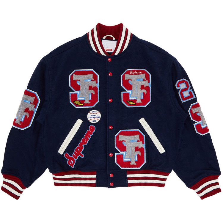 Supreme Drill Team Varsity Jacket 'Navy'