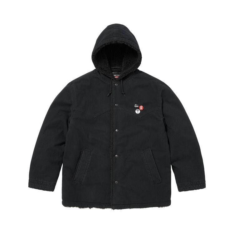 Supreme x Number (N)Ine Faux Shearling Hooded Coat 'Black'