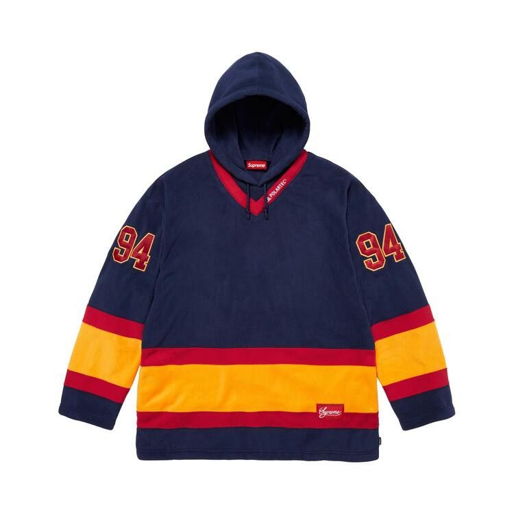 Supreme Polartec Hooded Hockey Jersey 'Navy'