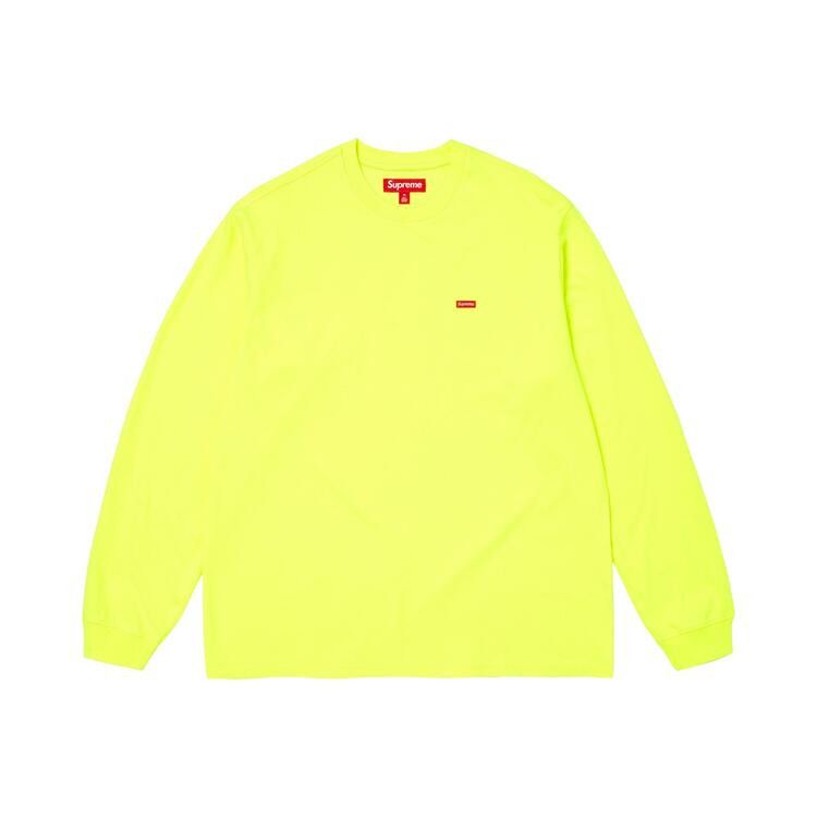 Supreme Small Box Long-Sleeve Tee 'Fluorescent Yellow'