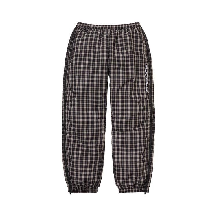 Supreme Plaid Warm Up Pant 'Black'