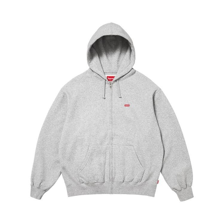 Supreme Small Box Zip Up Hooded Sweatshirt 'Heather Grey'