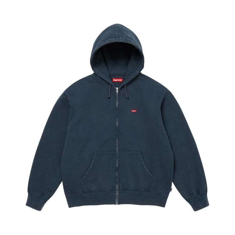 Supreme Small Box Zip Up Hooded Sweatshirt 'Navy'