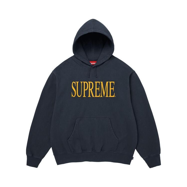 Supreme Capital Hooded Sweatshirt 'Navy'