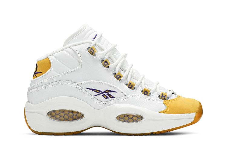 Reebok Question Mid Big Kid 'Yellow Toe'