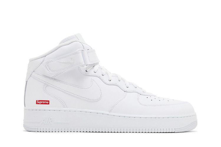 Supreme x Nike Air Force 1 Mid 'Box Logo - Triple White'