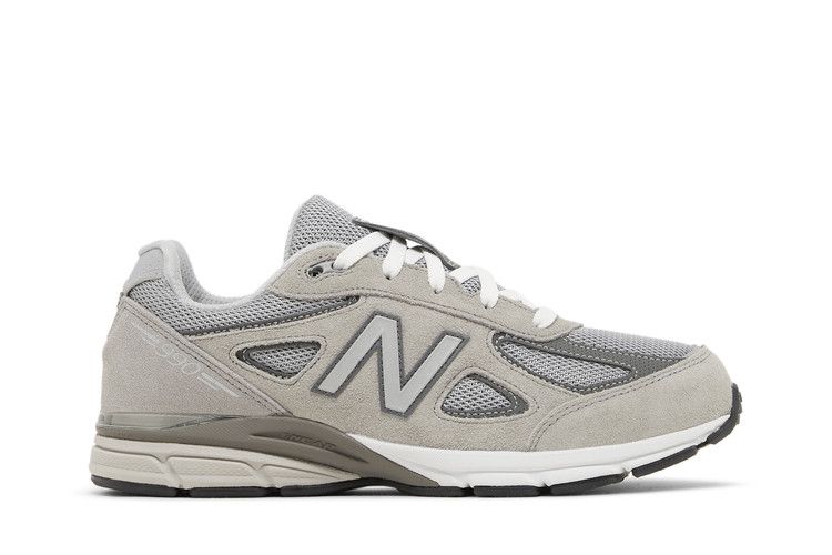 New Balance 990v4 Big Kid 'Kool Grey Silver Filigree'