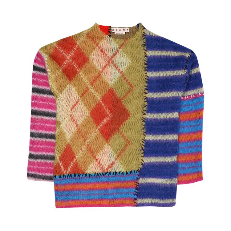 Marni Wool Long-Sleeve Sweater 'Multicolor'