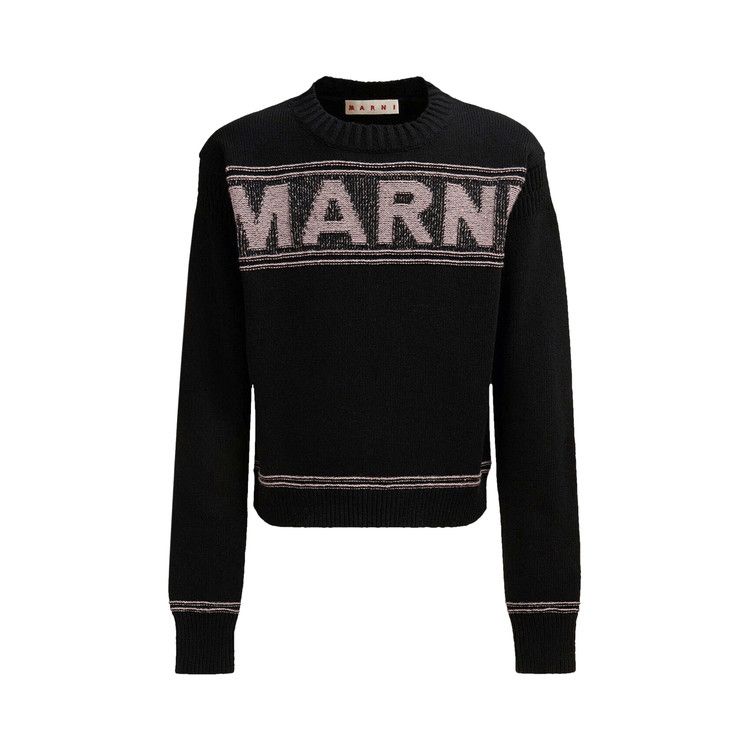 Marni Fisherman Logo Knit Sweatshirt 'Black'