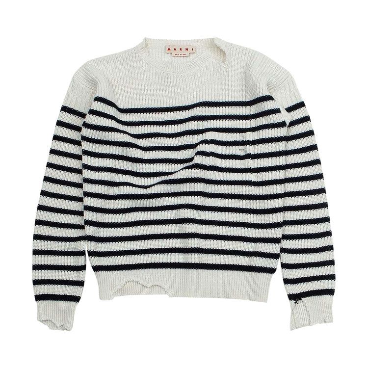 Marni Striped Fisherman Jumper 'Stone White'