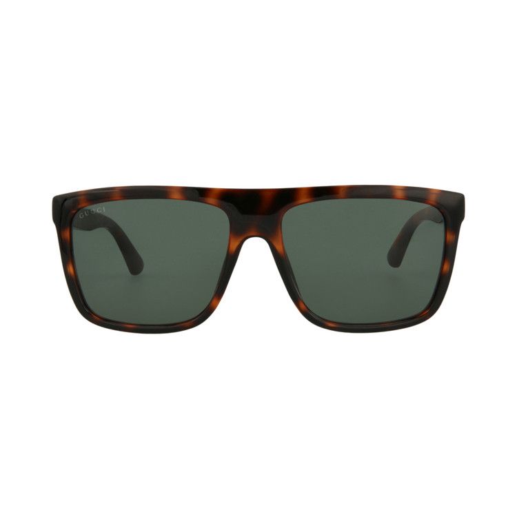 Gucci Square Sunglasses 'Havana/Green'