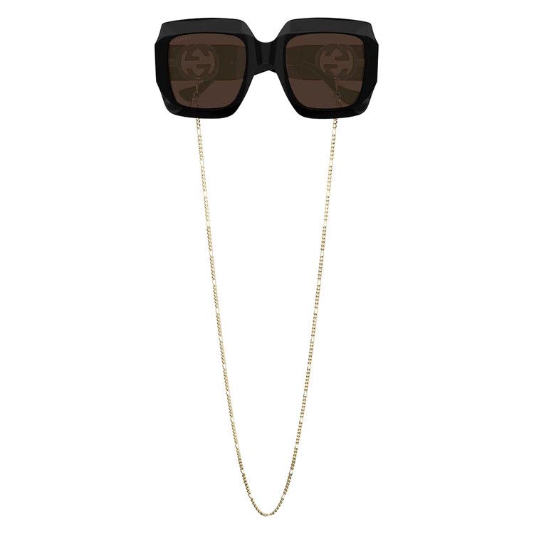 Gucci Square Sunglasses 'Black/Brown'