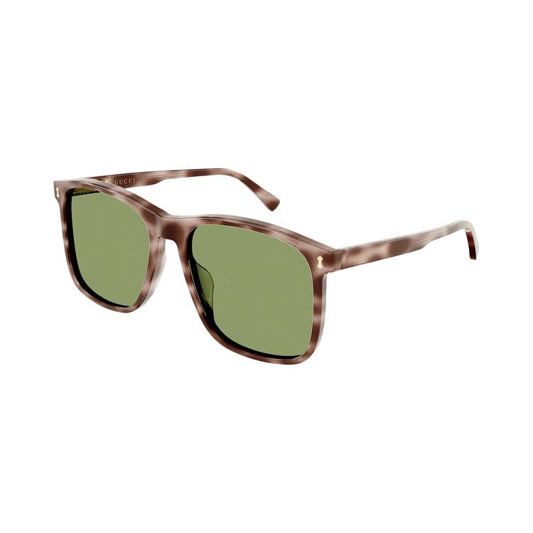 Gucci Square Sunglasses 'Havana/Green'