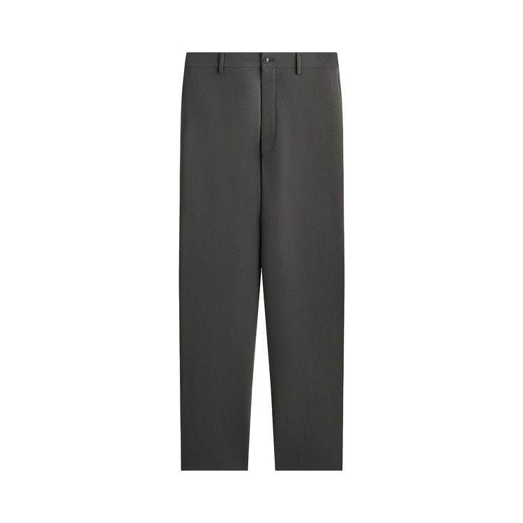 Kith Giorgio Armani & &Kin Milano Crepe Flat Front Trouser 'Dark Ash'