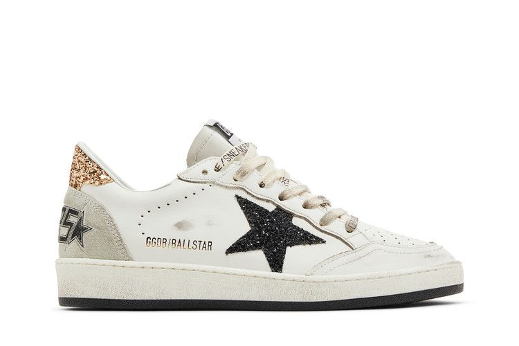 Golden Goose Wmns Ballstar 'White Black Gold Ice'
