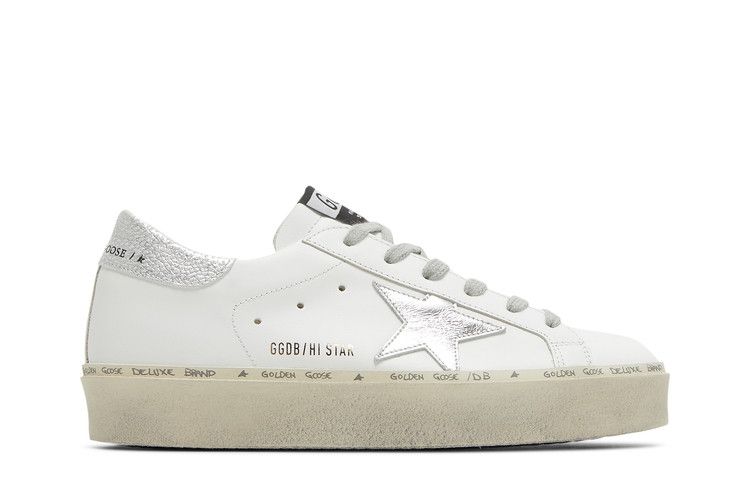Golden Goose Wmns Hi Star 'White Silver'