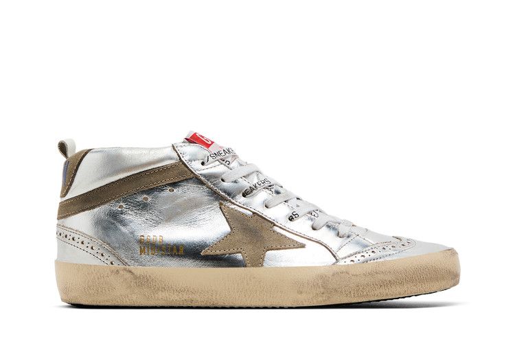 Golden Goose Wmns Mid Star 'Silver Laminated'