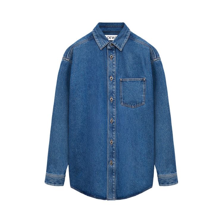 Loewe Anagram Overshirt 'Mid Blue Denim'