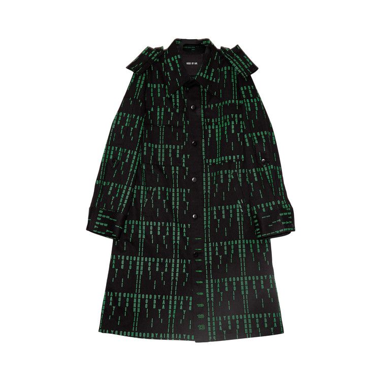 Hood By Air Twill Trench Allover Print 'Black'